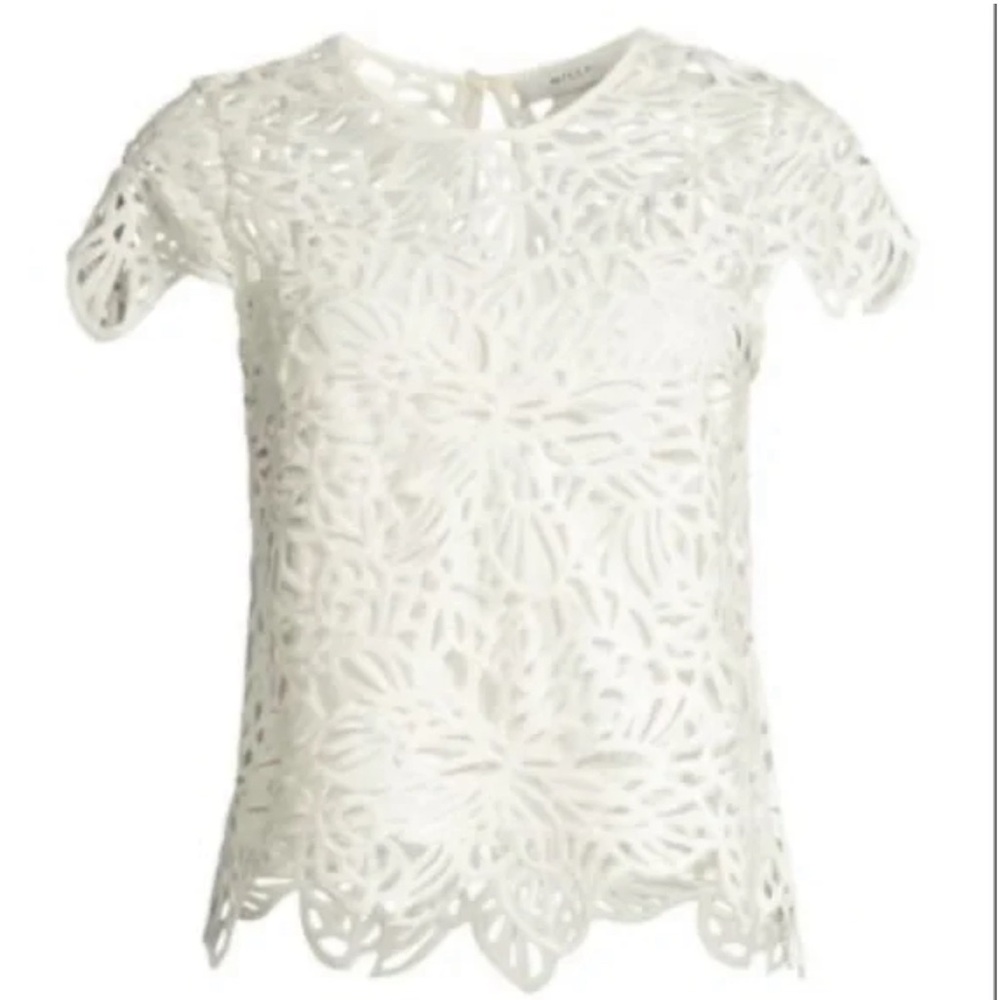 BRAND NEW MILLY WHITE LACE TOP -Size Small